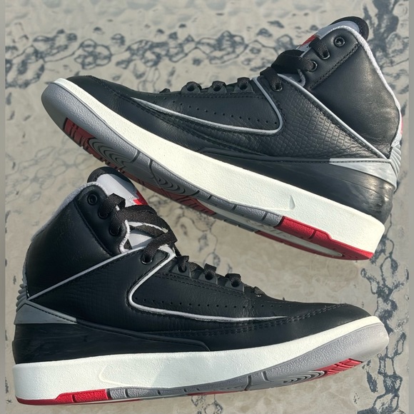 JORDAN 2 RETRO GS 'BLACK CEMENT' 5Y Women’s Size 6.5 Men’s Size 5 - Picture 7 of 12